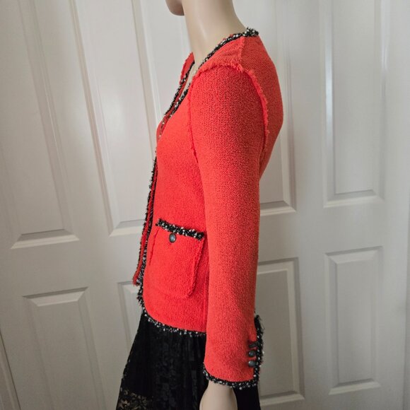 Zara Boucle Blazer Cardigan SZ S - Picture 2 of 10